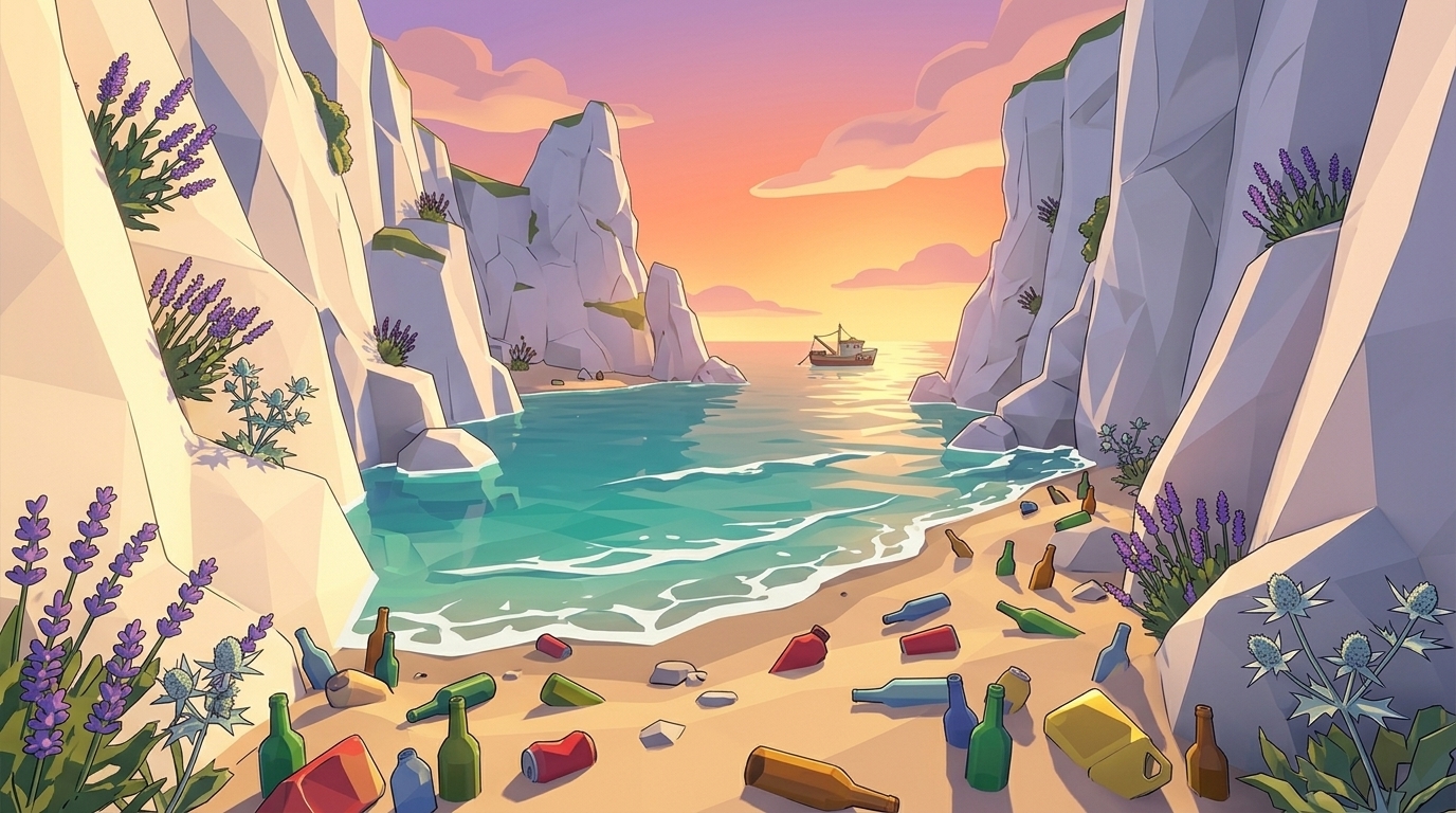 Concept Art — Cala en Acantilados